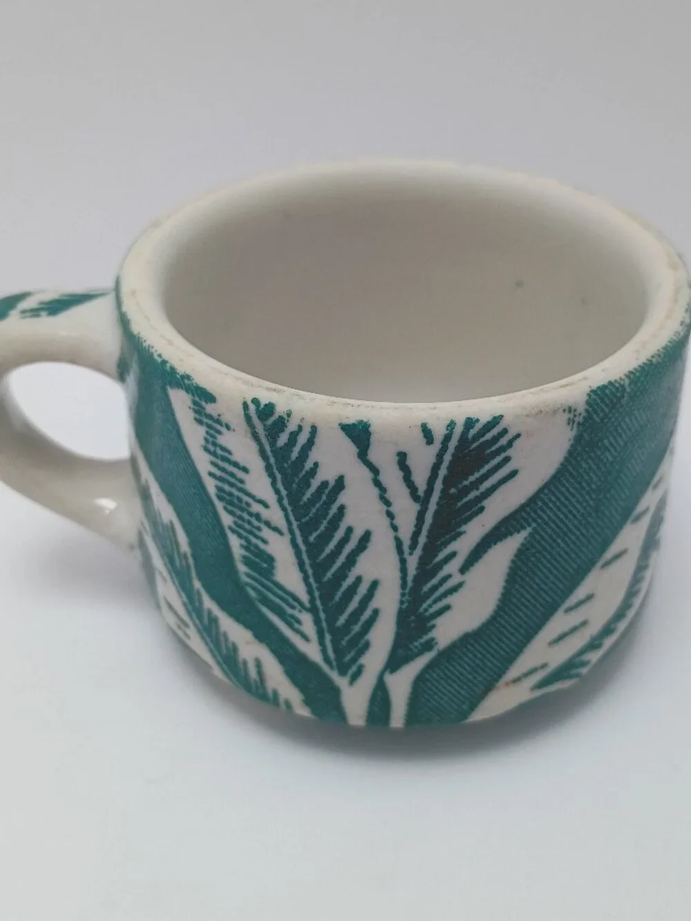 Tepco China USA Green Tropical Banana Leaf Restaurantware Coffee Mug 60s REPL